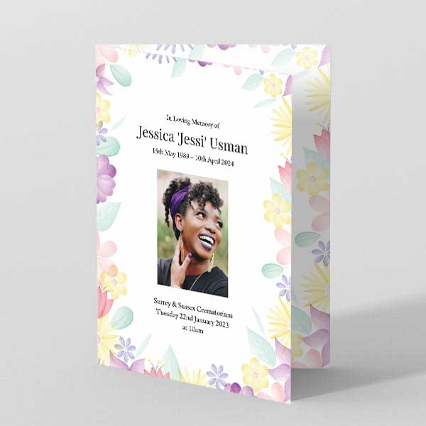Show details for Springtime Pastels - Funeral Order of Service