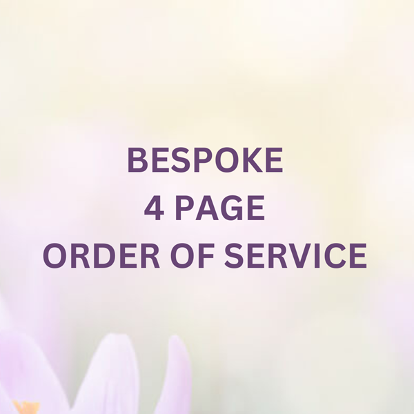Show details for Let us create it for you order of service (4 pages)