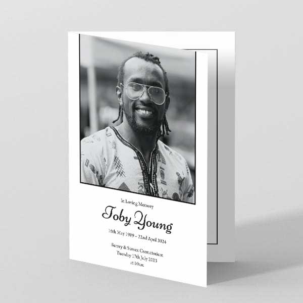 Show details for Simple White - Funeral Order of Service