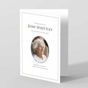 Double Border Lines Funeral Order of Service Template