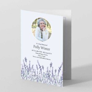 Lavender Fields Funeral Order of Service Template