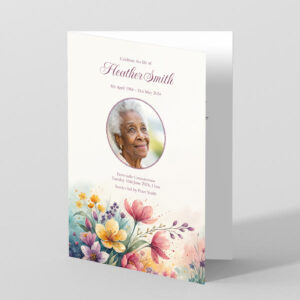 Flower Bloom Funeral Order of Service Template