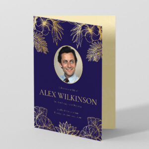 Golden Tropics Funeral Order of Service Template