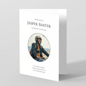 Plain Design with Photo Funeral Order of Service