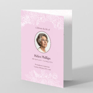 Subtle Florals Funeral Order of Service Template