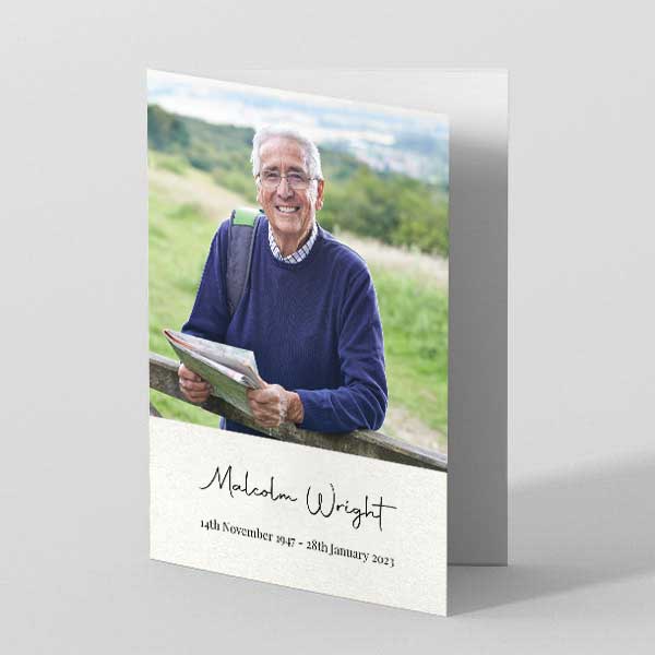 Modern Photo Funeral Order Of Service Template