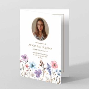 Pastel Wildflowers - Funeral Order of Service Template