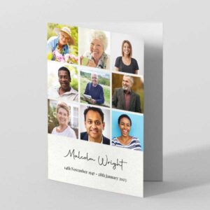 Photo Collage Funeral Order of Service Template