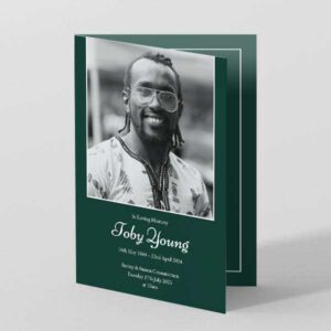 Simple Colour Funeral Order of Service Template