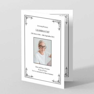 Simple Corner - Funeral Order of Service Template