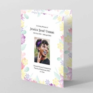 Springtime Pastels Funeral Order of Service Template