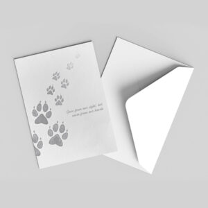Pawprints - Condolence Card