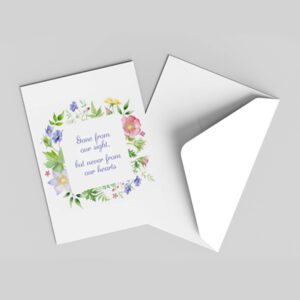 Spring Blue Square - Condolence Card