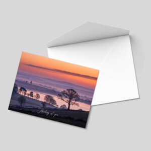 Sunset Fields - Condolence Card