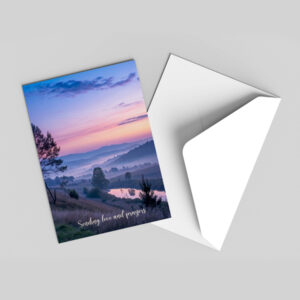 Sunset River - Condolence Card