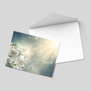 White Lilies Burst - Condolence Card