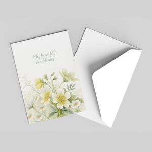 Yellow and white daisies - Condolence Card