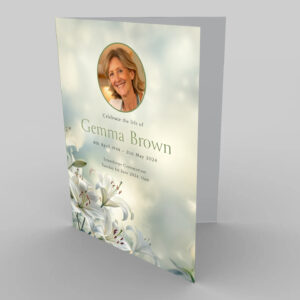 Abstract Lilies Funeral Order of Service