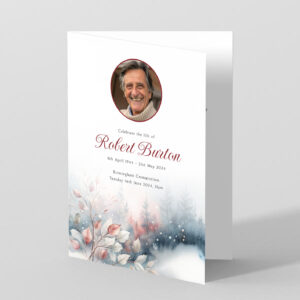 Winter colours template features a beautiful winters scene.
