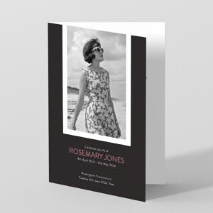 Funeral order of service template: Central Portrait