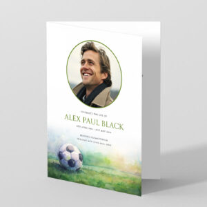 Football Fields Funeral Order of Service Template.