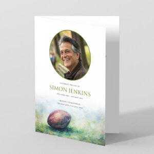 Rugby Game Funeral Order of Service Design
